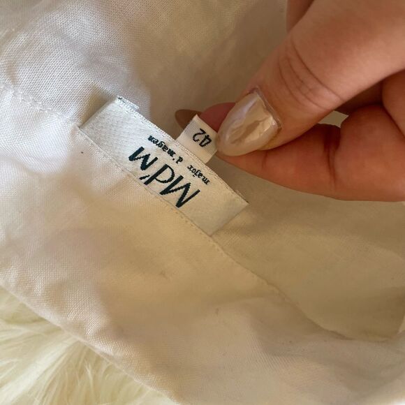 White corset collared top - Picture 6 of 7